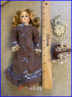 Rare 10 Antique Bisque Head Belton Sonneberg Doll On Seeley Body Fashion Doll