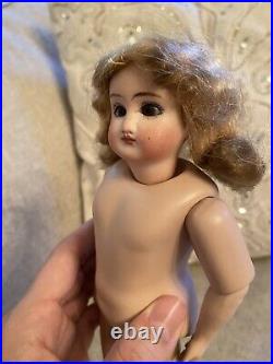Rare 10 Antique Bisque Head Belton Sonneberg Doll On Seeley Body Fashion Doll