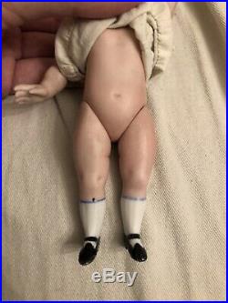 Rare All Bisque Kestner 153 Mignonette Doll French Market Wrestler Type Body