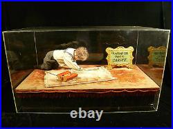Rare & Amazing Mechanized German Doll Rug Or Sweeper Animated Business Display