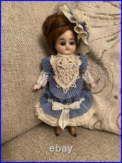 Rare Antique 6 All Bisque German Doll With Yellow Boots Attr. To Kestner