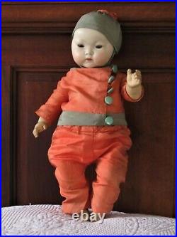 Rare Antique Armand Marseille Oriental Character Baby Bisque Head German Doll