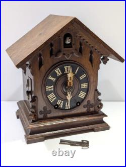 Rare Antique Black Forest Mantle Shelf Cuckoo German Clock for Repair