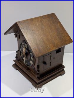 Rare Antique Black Forest Mantle Shelf Cuckoo German Clock for Repair