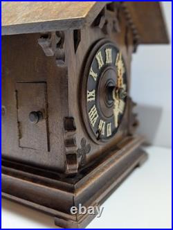Rare Antique Black Forest Mantle Shelf Cuckoo German Clock for Repair