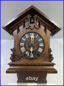 Rare Antique Black Forest Mantle Shelf Cuckoo German Clock for Repair