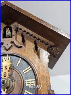 Rare Antique Black Forest Mantle Shelf Cuckoo German Clock for Repair