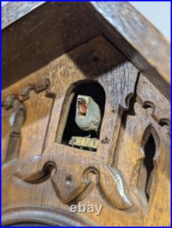 Rare Antique Black Forest Mantle Shelf Cuckoo German Clock for Repair