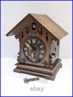 Rare Antique Black Forest Mantle Shelf Cuckoo German Clock for Repair