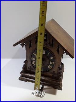 Rare Antique Black Forest Mantle Shelf Cuckoo German Clock for Repair
