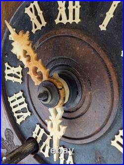 Rare Antique Black Forest Mantle Shelf Cuckoo German Clock for Repair