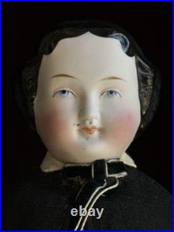 Rare Antique German 12.5 KPM  Male Bisque Head Parian China Doll