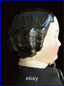 Rare Antique German 12.5 KPM  Male Bisque Head Parian China Doll