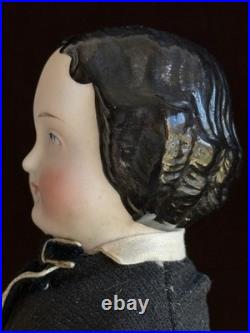 Rare Antique German 12.5 KPM  Male Bisque Head Parian China Doll