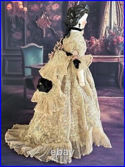 Rare Antique German 17.5 Countess Dagmar Style Brunette China Head Doll Rare Antique German 17.5 Countess Dagmar Style Brunette China Head Doll