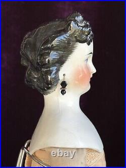 Rare Antique German 17.5 Countess Dagmar Style Brunette China Head Doll Rare Antique German 17.5 Countess Dagmar Style Brunette China Head Doll