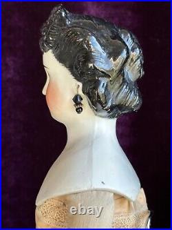 Rare Antique German 17.5 Countess Dagmar Style Brunette China Head Doll Rare Antique German 17.5 Countess Dagmar Style Brunette China Head Doll