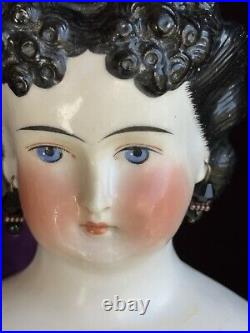 Rare Antique German 17.5 Countess Dagmar Style Brunette China Head Doll Rare Antique German 17.5 Countess Dagmar Style Brunette China Head Doll