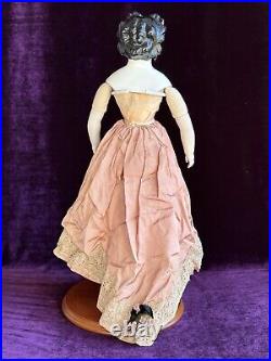 Rare Antique German 17.5 Countess Dagmar Style Brunette China Head Doll Rare Antique German 17.5 Countess Dagmar Style Brunette China Head Doll