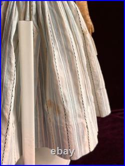 Rare Antique German 17.5 Molded Snood Blue Bows China Shoulder Head Doll