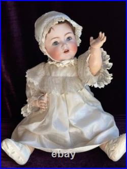 Rare Antique German 24 Bruno Schmidt 1294 Bisque Head Toddler Character Doll