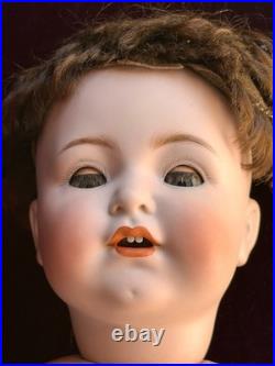 Rare Antique German 24 Bruno Schmidt 1294 Bisque Head Toddler Character Doll