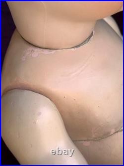 Rare Antique German 24 Bruno Schmidt 1294 Bisque Head Toddler Character Doll