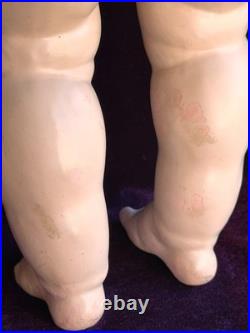 Rare Antique German 24 Bruno Schmidt 1294 Bisque Head Toddler Character Doll