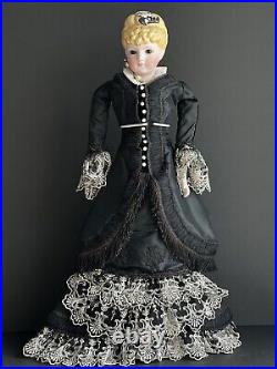 Rare Antique German 24 Kling 144 Glass Eyes Parian Bisque Head China Doll
