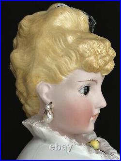 Rare Antique German 24 Kling 144 Glass Eyes Parian Bisque Head China Doll