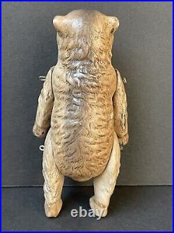 Rare Antique German Hertwig All Bisque Bear Doll Figurine
