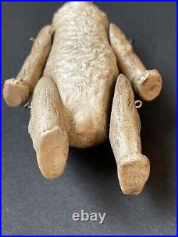 Rare Antique German Hertwig All Bisque Bear Doll Figurine