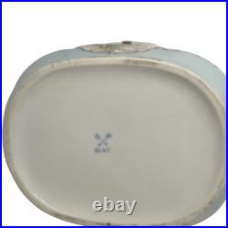 Rare Antique German Kalk Porcelain Jewelry Box Angels Gold Handpainted 1900s