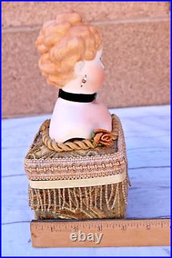 Rare Antique German Parian China Bisque Shoulder Head Doll with Musi? Box Rare Antique German Parian China Bisque Shoulder Head Doll with Musi? Box