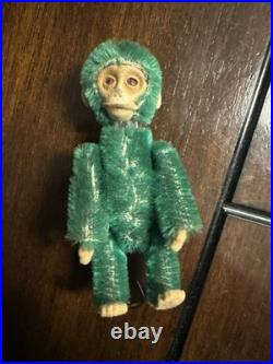 Rare Antique German Schuco Green Monkey Perfume bottle 3 1/4