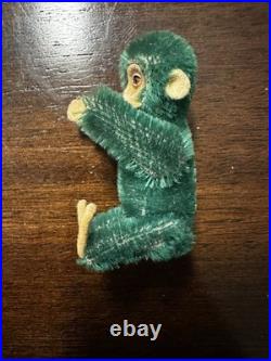 Rare Antique German Schuco Green Monkey Perfume bottle 3 1/4