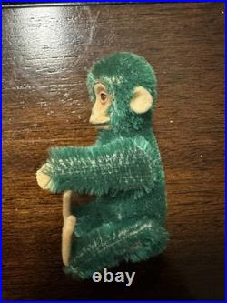 Rare Antique German Schuco Green Monkey Perfume bottle 3 1/4
