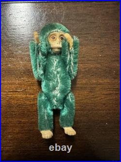 Rare Antique German Schuco Green Monkey Perfume bottle 3 1/4