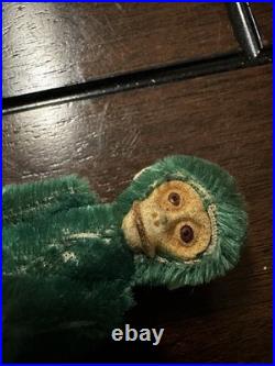 Rare Antique German Schuco Green Monkey Perfume bottle 3 1/4