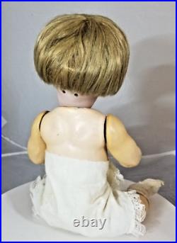 Rare Antique German z JDK z 226 Composition BodyOriginal Baby Gown & Mohair Wig