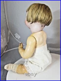 Rare Antique German z JDK z 226 Composition BodyOriginal Baby Gown & Mohair Wig