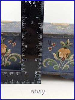 Rare Antique Hand Inscribed 1943 German Folk Art Chest WWII Augsburg Kepsake Box