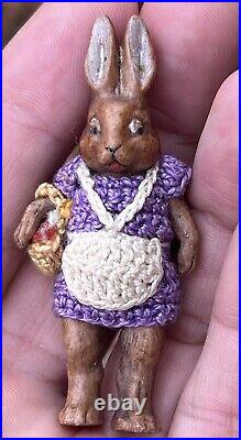 Rare Antique Miniature German Hertwig Bisque Jointed Rabbit Hertwig Rabbit Mint Rare Antique Miniature German Hertwig Bisque Jointed Rabbit Hertwig Rabbit Mint