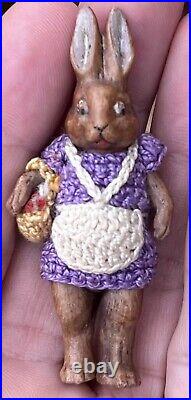 Rare Antique Miniature German Hertwig Bisque Jointed Rabbit Hertwig Rabbit Mint Rare Antique Miniature German Hertwig Bisque Jointed Rabbit Hertwig Rabbit Mint