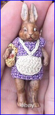 Rare Antique Miniature German Hertwig Bisque Jointed Rabbit Hertwig Rabbit Mint Rare Antique Miniature German Hertwig Bisque Jointed Rabbit Hertwig Rabbit Mint