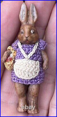 Rare Antique Miniature German Hertwig Bisque Jointed Rabbit Hertwig Rabbit Mint Rare Antique Miniature German Hertwig Bisque Jointed Rabbit Hertwig Rabbit Mint