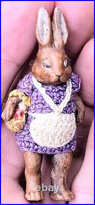 Rare Antique Miniature German Hertwig Bisque Jointed Rabbit Hertwig Rabbit Mint Rare Antique Miniature German Hertwig Bisque Jointed Rabbit Hertwig Rabbit Mint