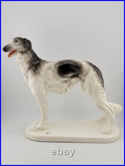 Rare Antique Original German porcelain Borzoi dog figurine 1928. By R. Steiner Rare Antique Original German porcelain Borzoi dog figurine 1928. By R. Steiner
