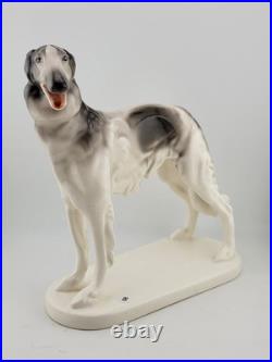 Rare Antique Original German porcelain Borzoi dog figurine 1928. By R. Steiner Rare Antique Original German porcelain Borzoi dog figurine 1928. By R. Steiner