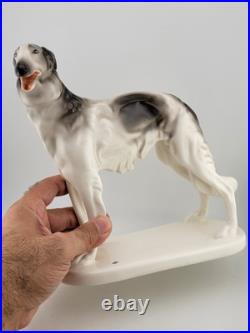 Rare Antique Original German porcelain Borzoi dog figurine 1928. By R. Steiner Rare Antique Original German porcelain Borzoi dog figurine 1928. By R. Steiner